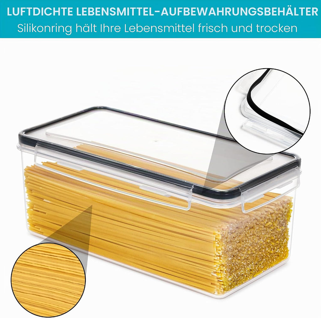 24er Vorratsdosen Set luftdicht mit Etiketten Lebensmittelbehaelter