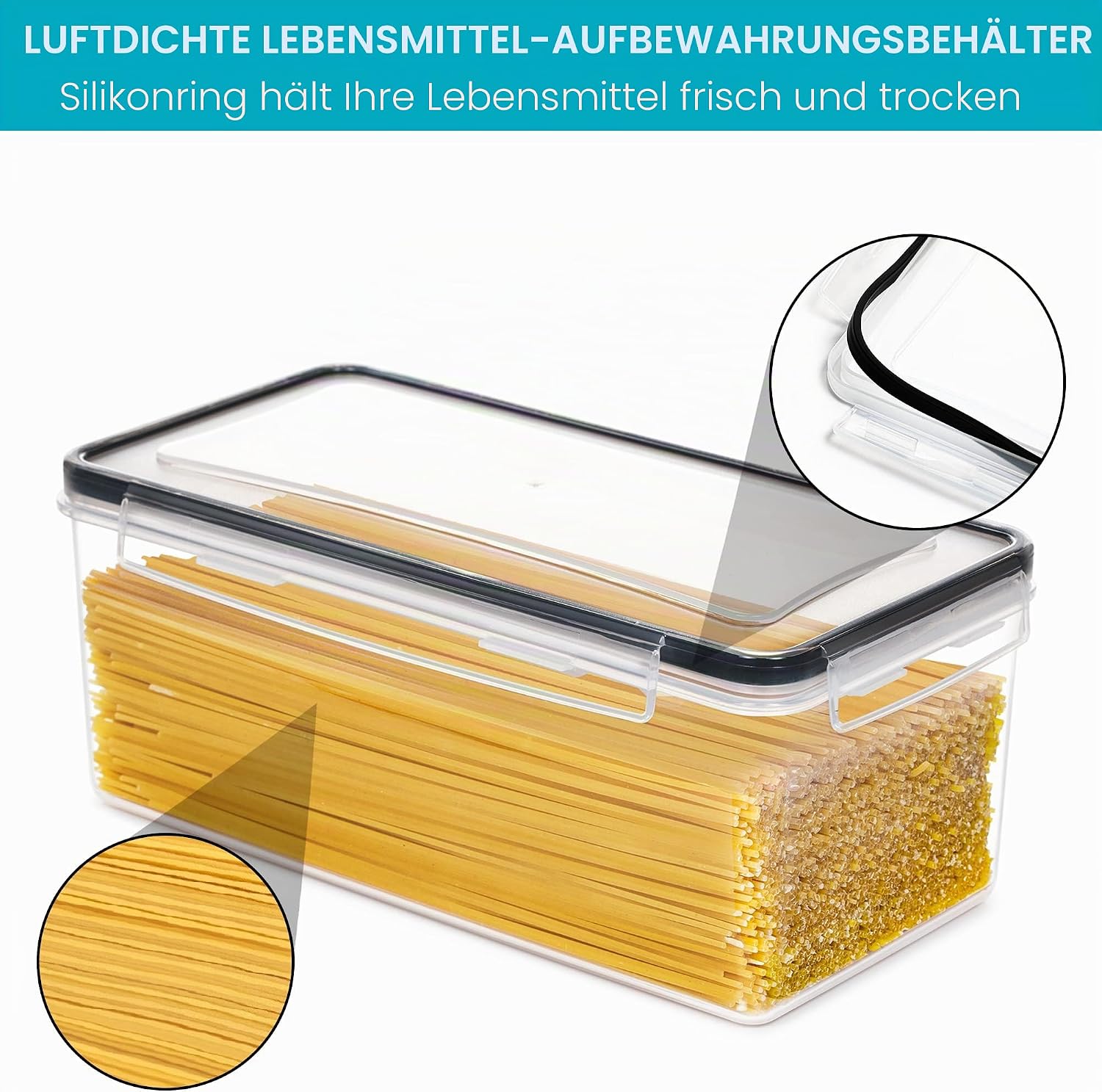 24er Vorratsdosen Set luftdicht mit Etiketten Lebensmittelbehaelter