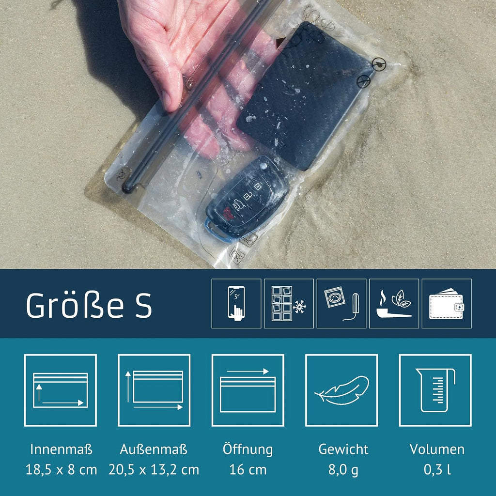 Noaks Bags 5er-Set wasserdichte Beutel IPX8 luft- und geruchsdicht Reise-Organiz