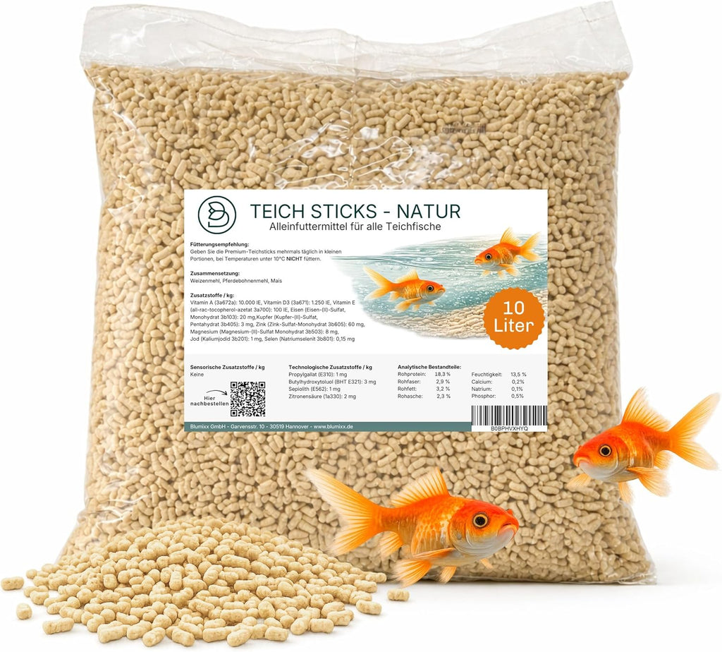 Blumixx Teichsticks schwimmendes Alleinfutter fuer Koi Goldfische