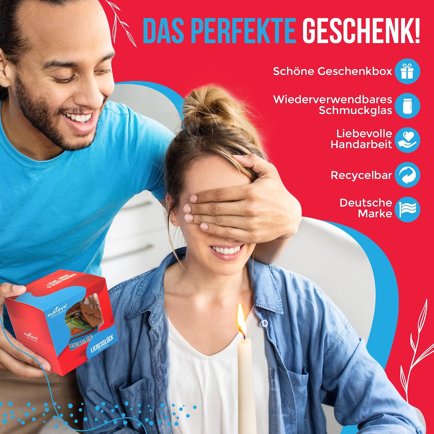 Liebesglueck Paerchen Challenge 52 Karten Geschenk fuer Paare Valentinstag