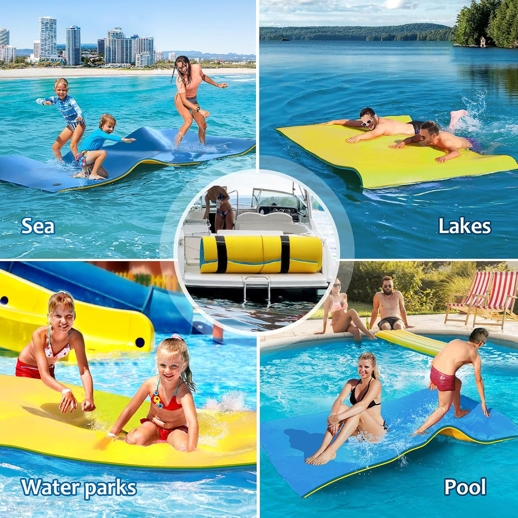CTSC Schwimmende Wassermatte 3-lagig XPE reissfest Pool Bootsmatte