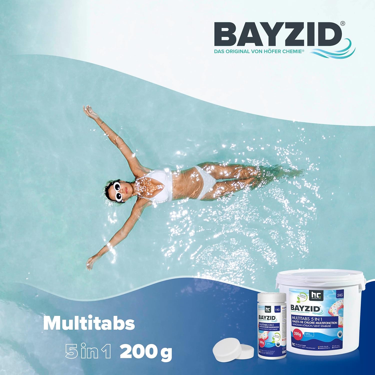 BAYZID Chlor Multitabs 5in1 Chlortabletten Poolpflege