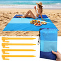 Stranddecke sandfrei 210x200 cm wasserdicht mit Heringe Tasche tragbar