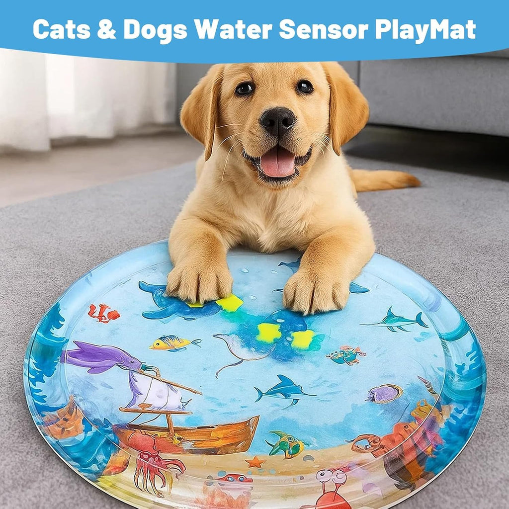65 cm Wassermatte fuer Katzen und kleine Hunde, sensorisches Spielzeug