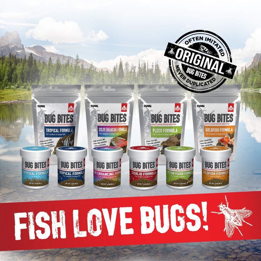 Fluval Bug Bites sinkendes Granulat 1,4-2 mm fuer Bodenfische, verschiedene S