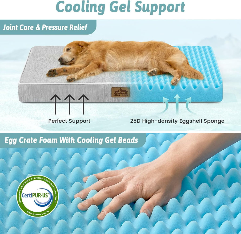 COZY KISS Hundebett 61x41x7,5cm kuehlend orthopaedisch und rutschfest