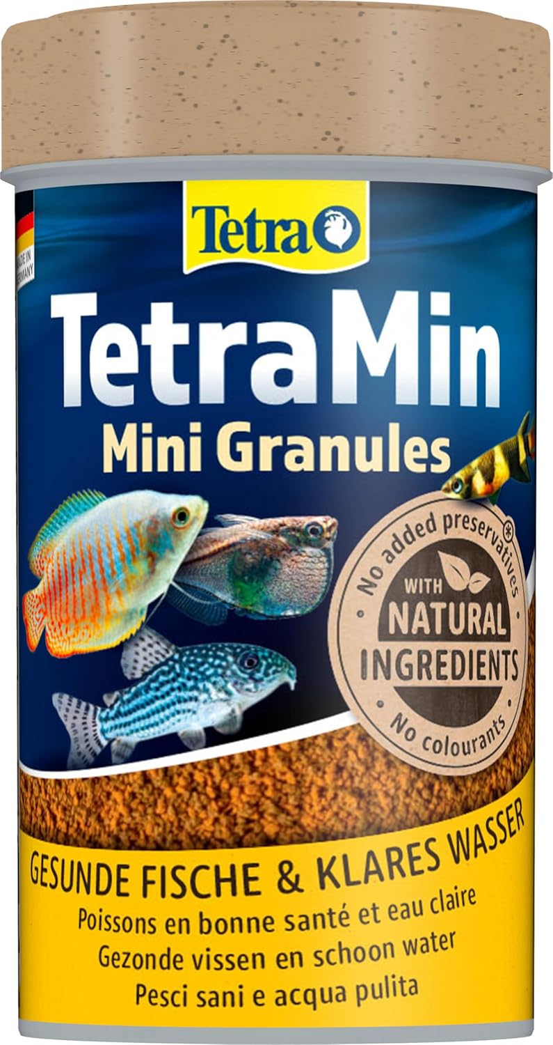 TetraMin Mini Granules langsam sinkend Fischfutter Dose