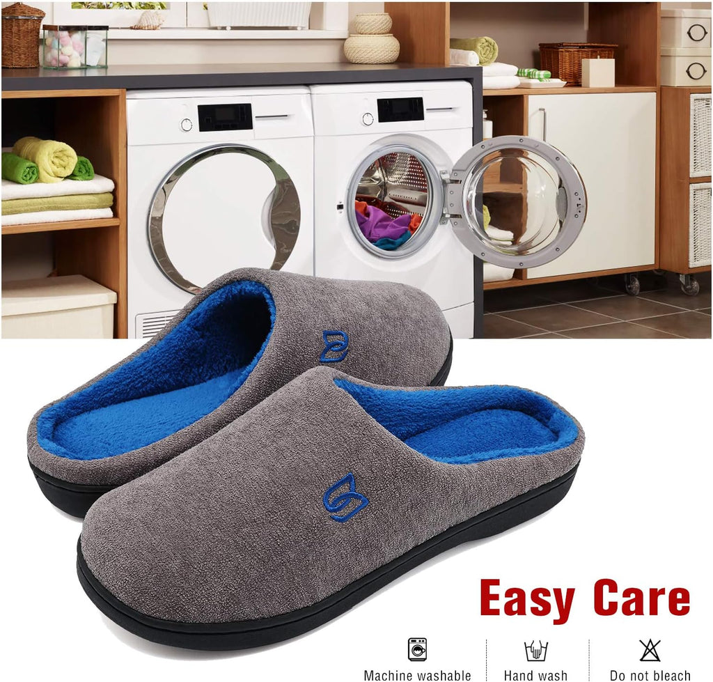 Watelves Hausschuhe mit Memory-Schaum Damen Herren Baumwolle warm