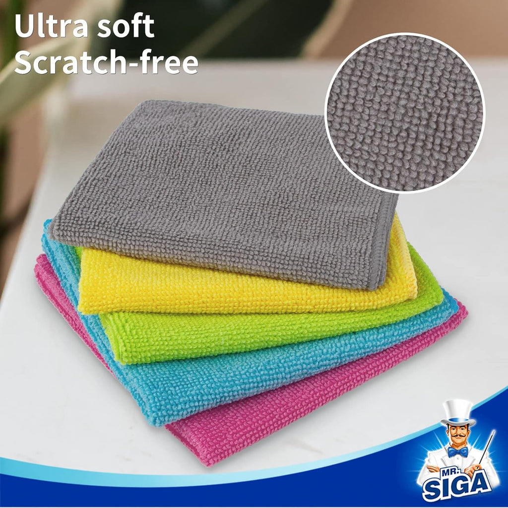 MR.SIGA Mikrofasertuecher 50er Set 30x30 cm Reinigungstuecher Haushalt