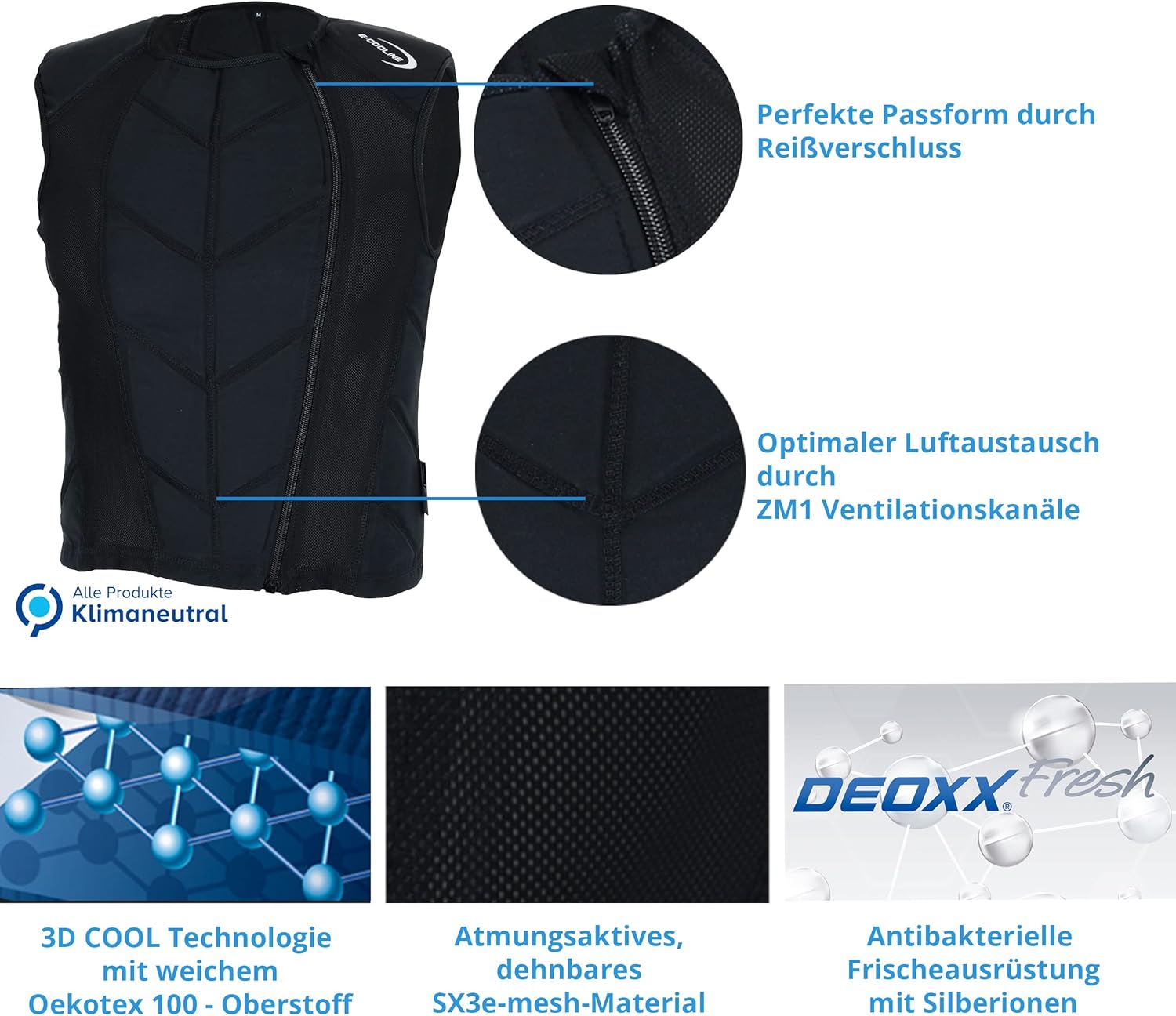 E.COOLINE Powercool SX3 Race Kuehlweste Gr. XXS-4XL Koerperkuehlung XXS-4XL
