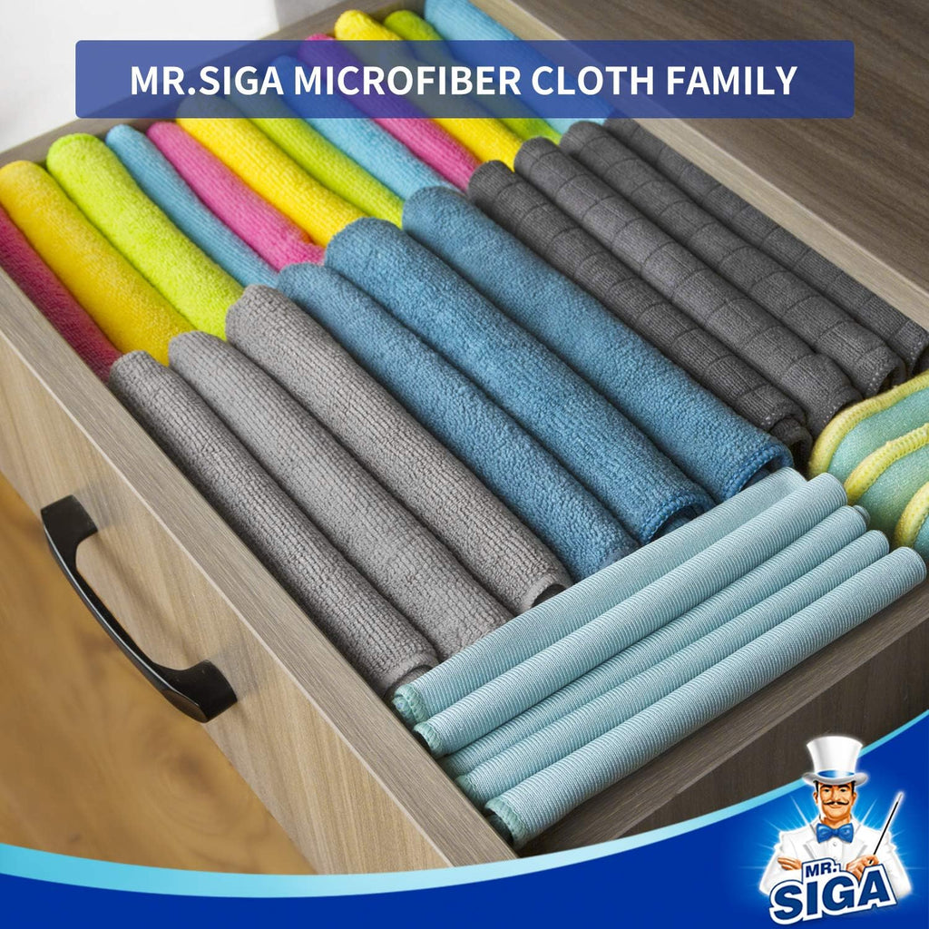 MR.SIGA Mikrofasertuecher 50er Set 30x30 cm Reinigungstuecher Haushalt