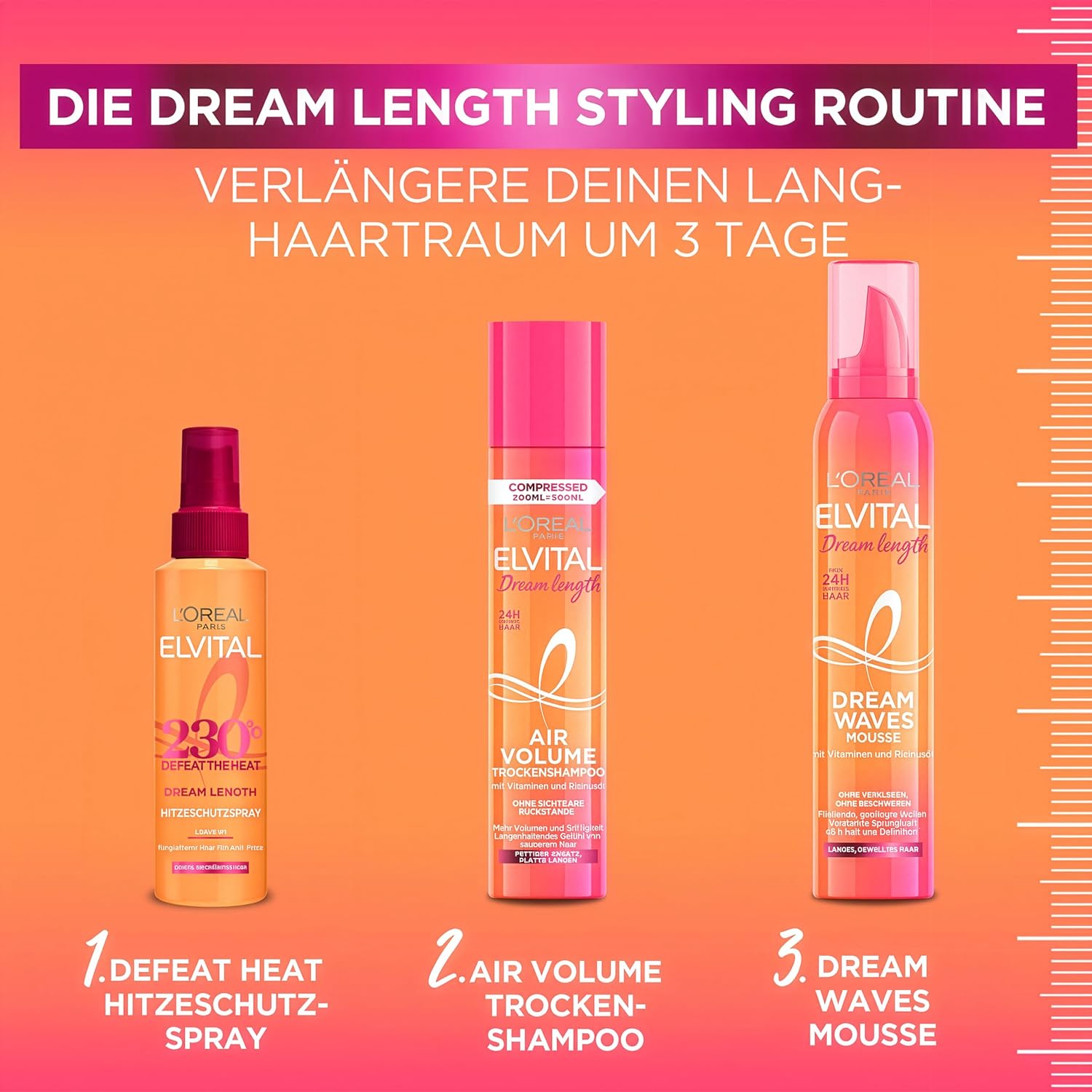 L’Oréal Paris Elvital Dream Length Hitzeschutzspray 150 ml Leave-In