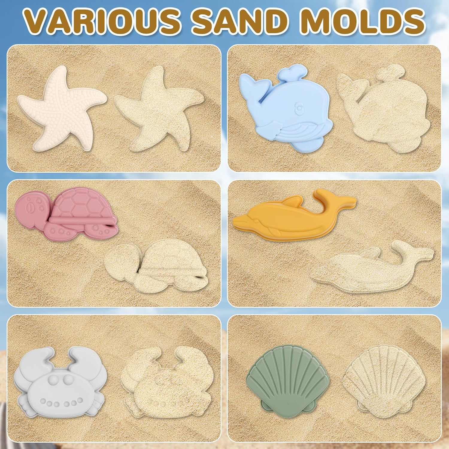 Silikon Sandspielzeug Set 8 Teile Kinder Strandspielzeug