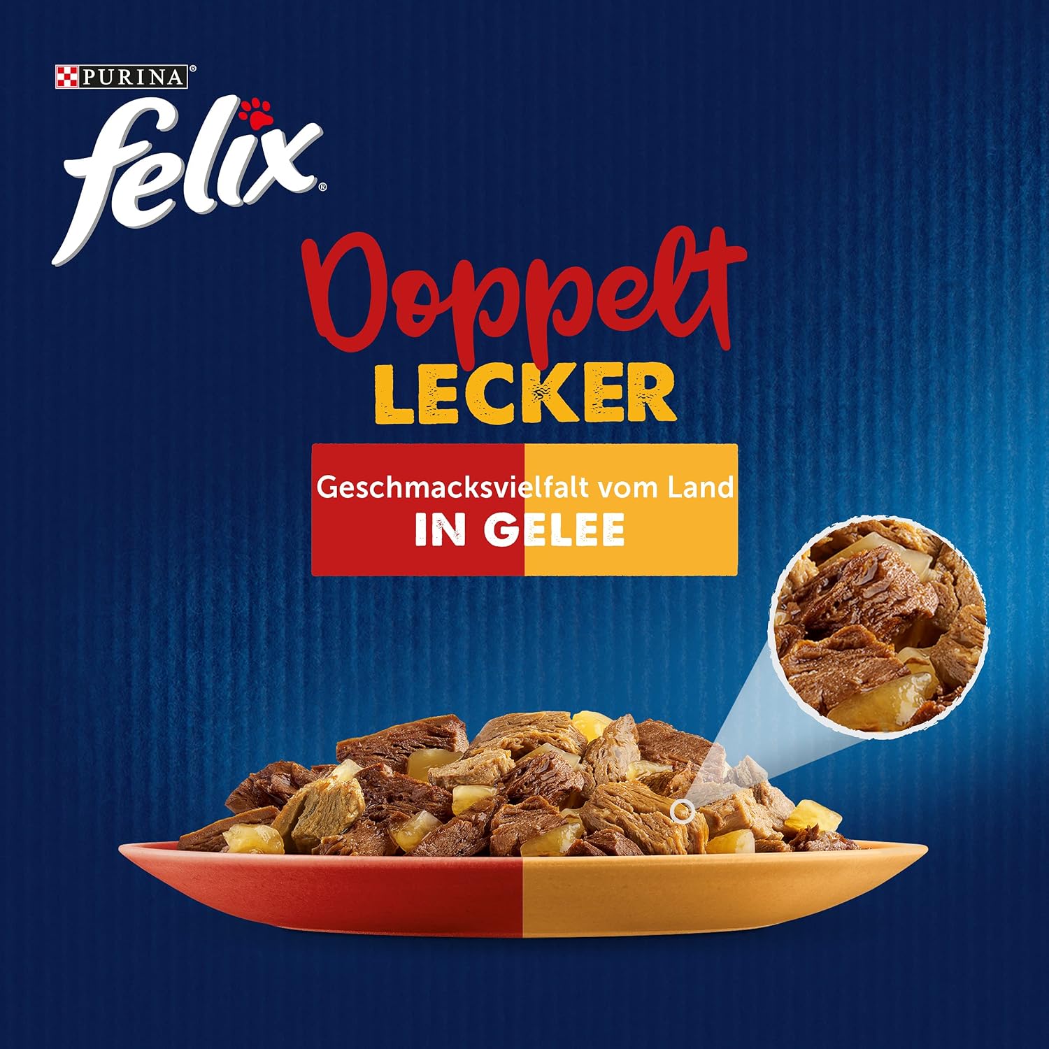 Felix So gut wie es aussieht Doppelt Lecker Katzenfutter nass in Gelee, Sorten-M
