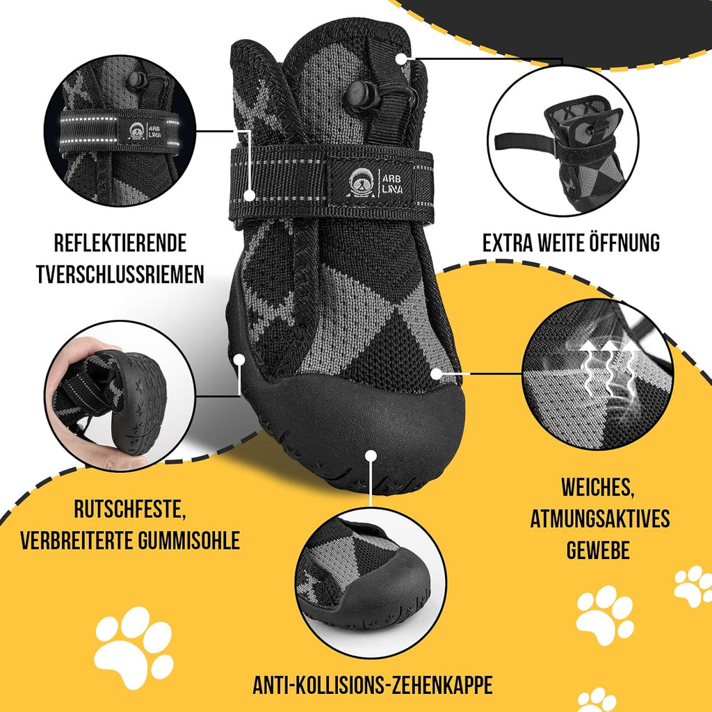 Arblina Hundeschuhe wasserdicht mit Klettverschluss Gr.5 Pfotenschutz