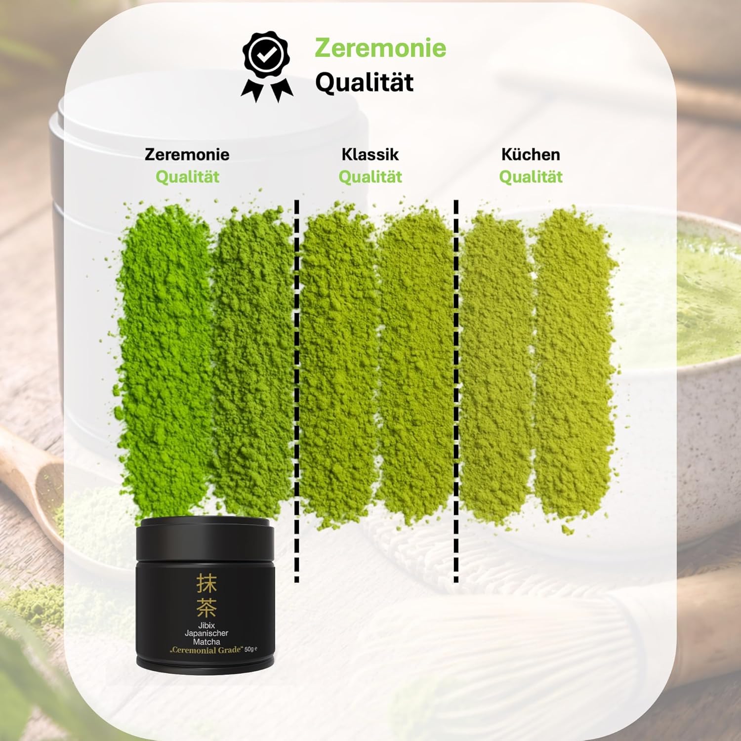 Jibix Ceremonial Matcha Gruentee Pulver 50 g