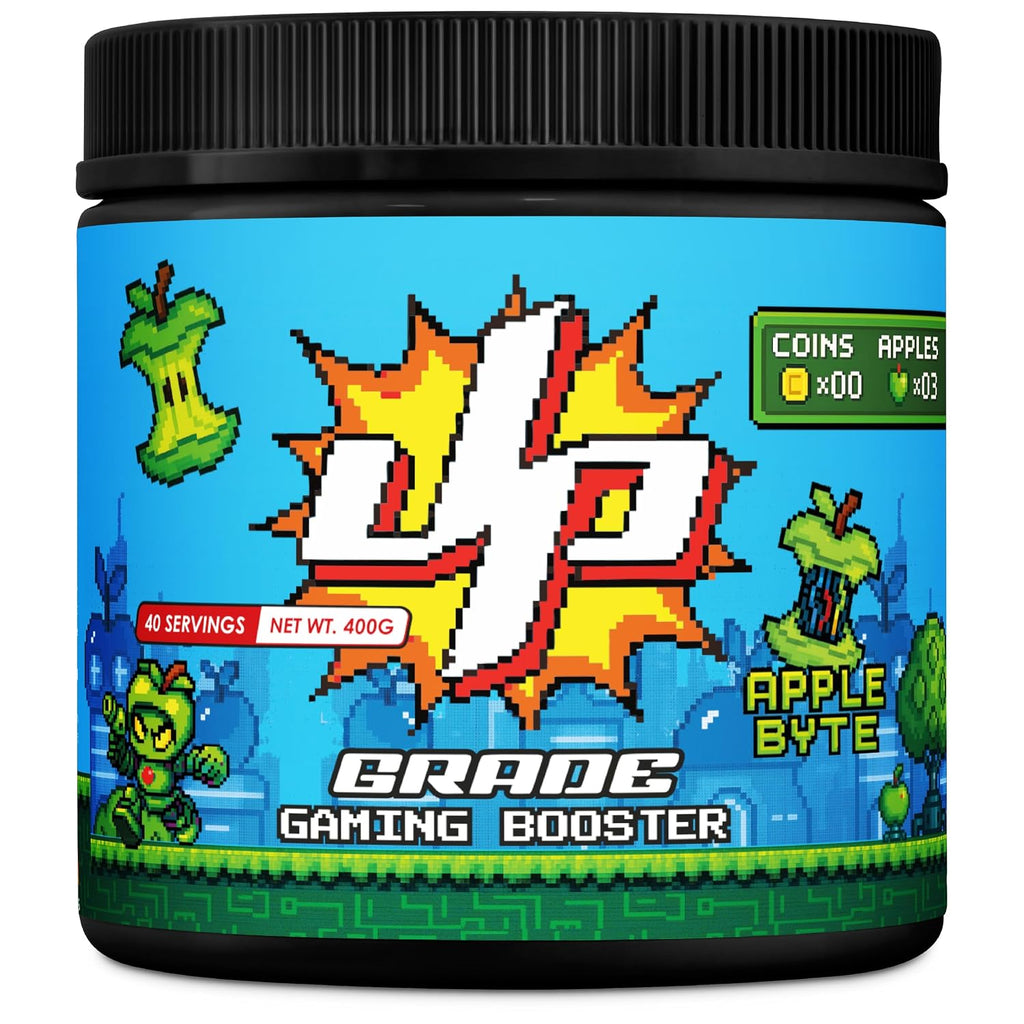 UP‑GRADE Gaming Booster Pulver 40 Portionen Fokus & Power verschiedene Sor