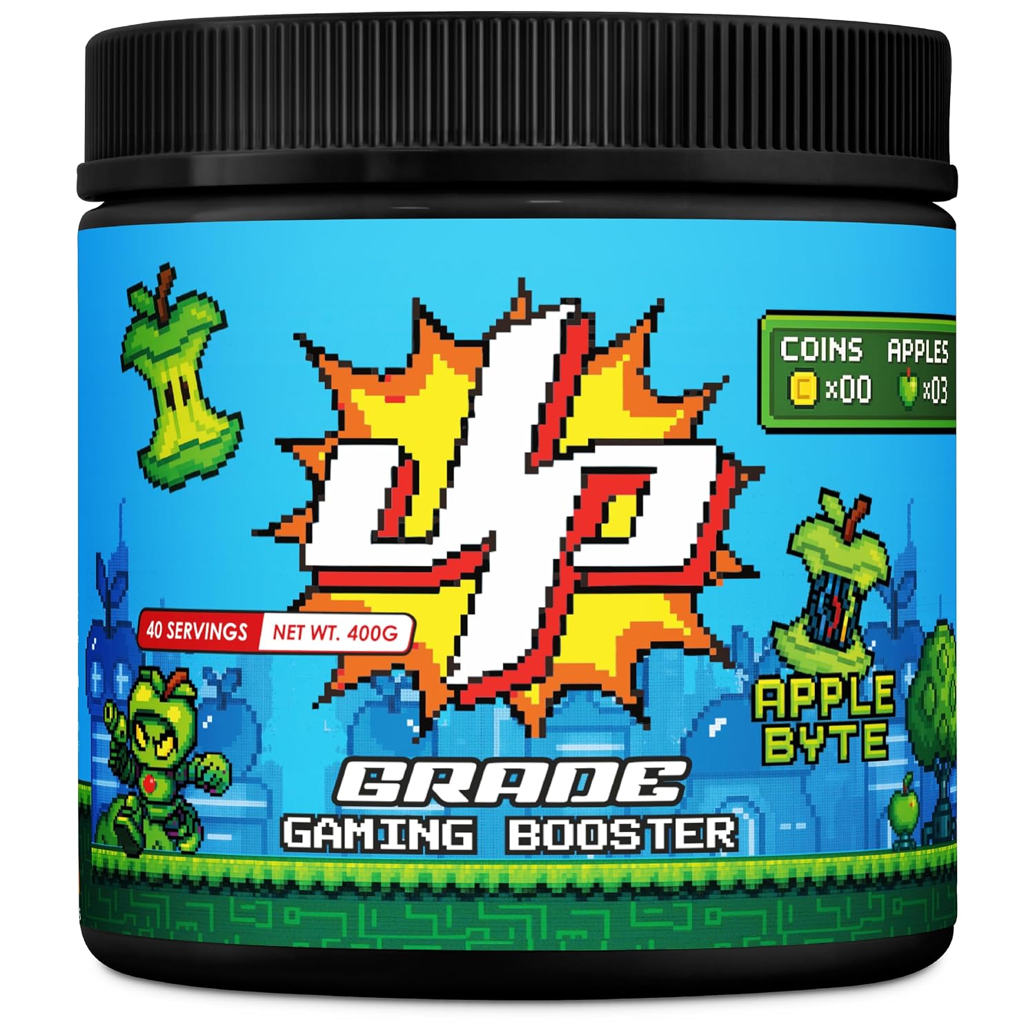 UP‑GRADE Gaming Booster Pulver 40 Portionen Fokus & Power verschiedene Sor
