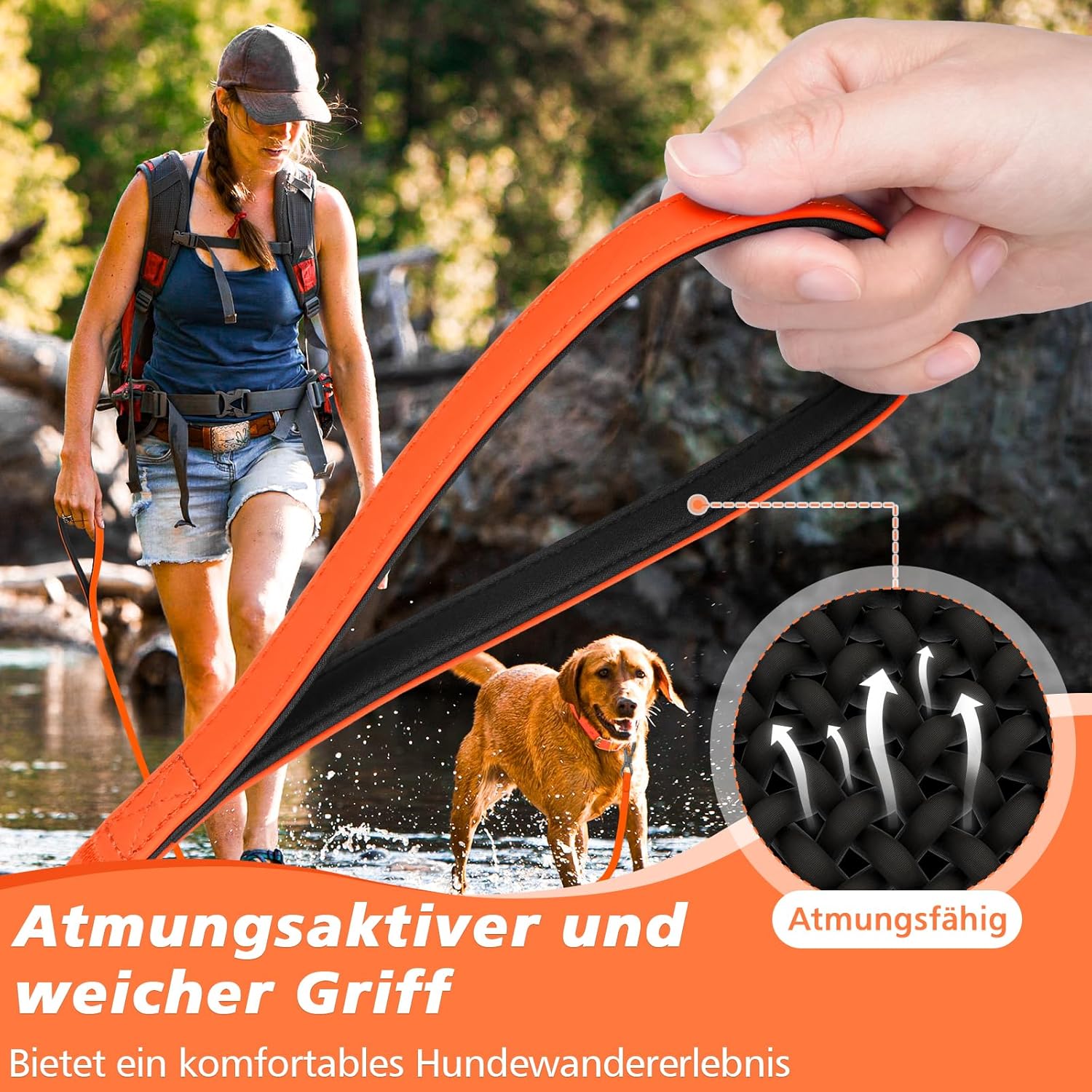 XBEN Schleppleine gummiert wasserdicht mit Karabiner 3m-30m