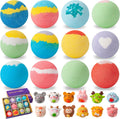 Badebomben Kinder 12er Set mit Ueberraschungsspielzeug Bio Badekugeln