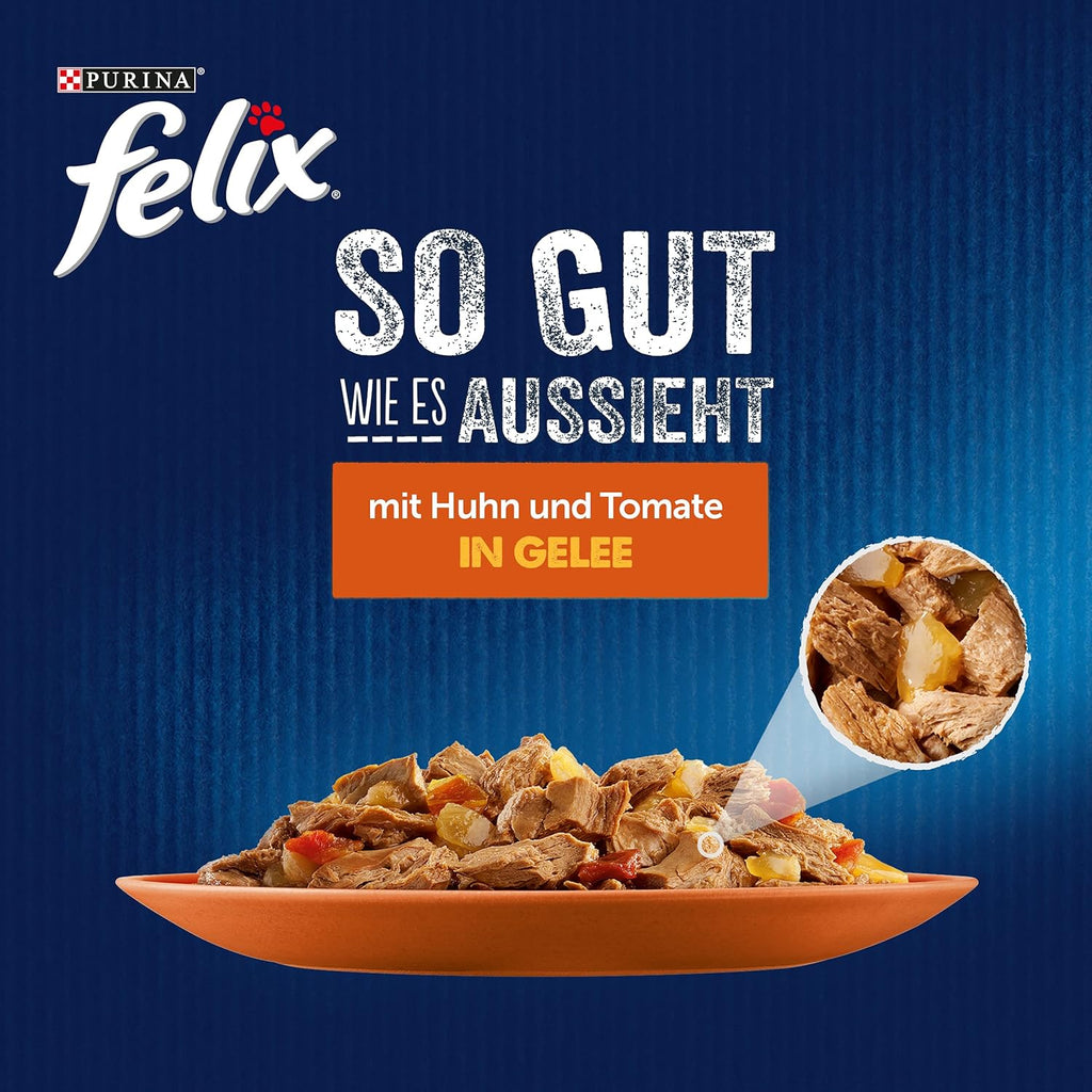 Felix Nassfutter im Gelee Huhn 26 x, verschiedene Sorten