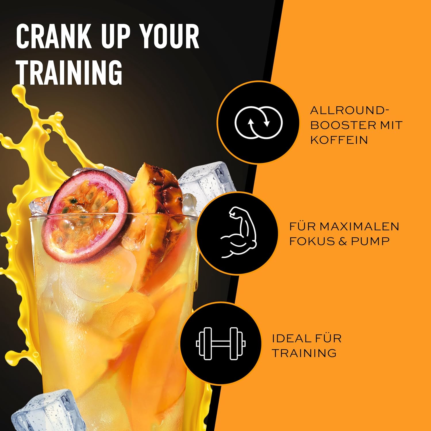 ESN Crank Pre Workout Pulver Fresh Berry Juice Koffein vegan verschiedene