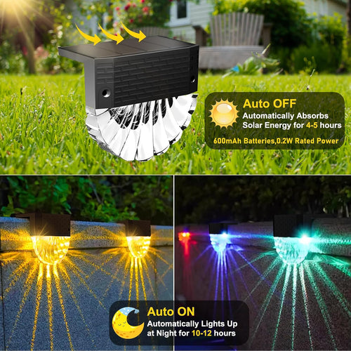 6er Set Solarleuchten aussen IP65, 3 Modi, Auto Ein/Aus, Garten Balkon