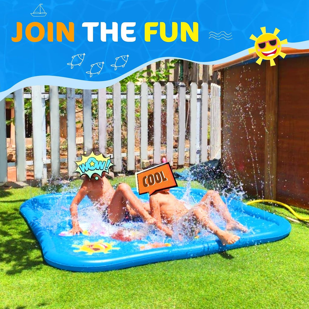 Peradix Sprinkler Wasser-Spielmatte 170 cm Anti-Rutsch Garten Kinder
