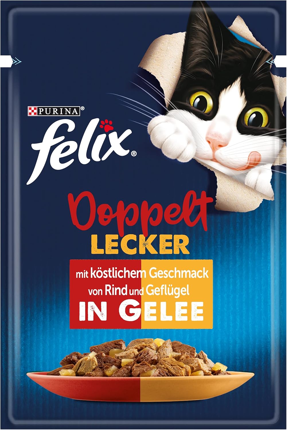 Felix Nassfutter Doppelt Lecker im Gelee 4× Beutel, verschiedene Sorten