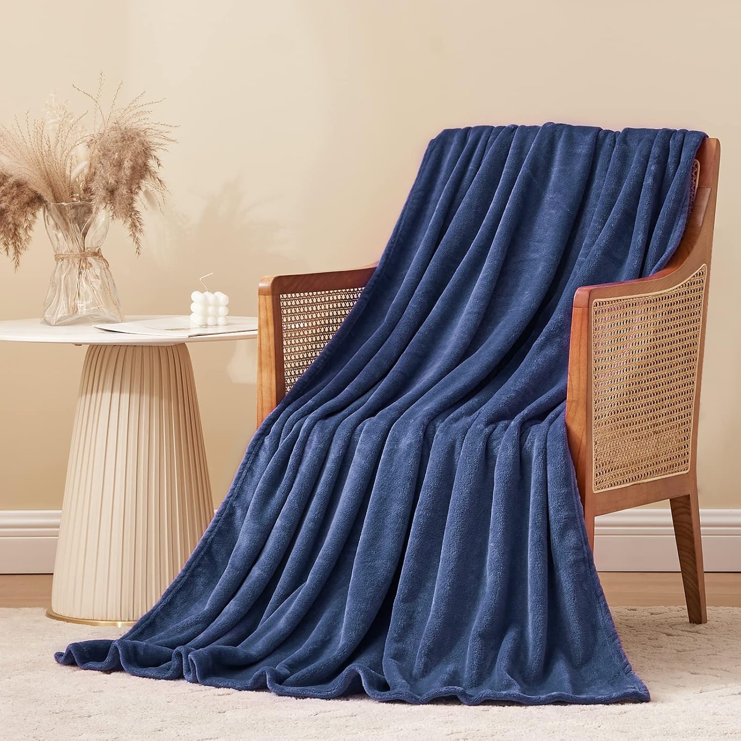 Aisbo Kuscheldecke 150×200 cm Flauschig Fleecedecke Grau 150cm-270cm