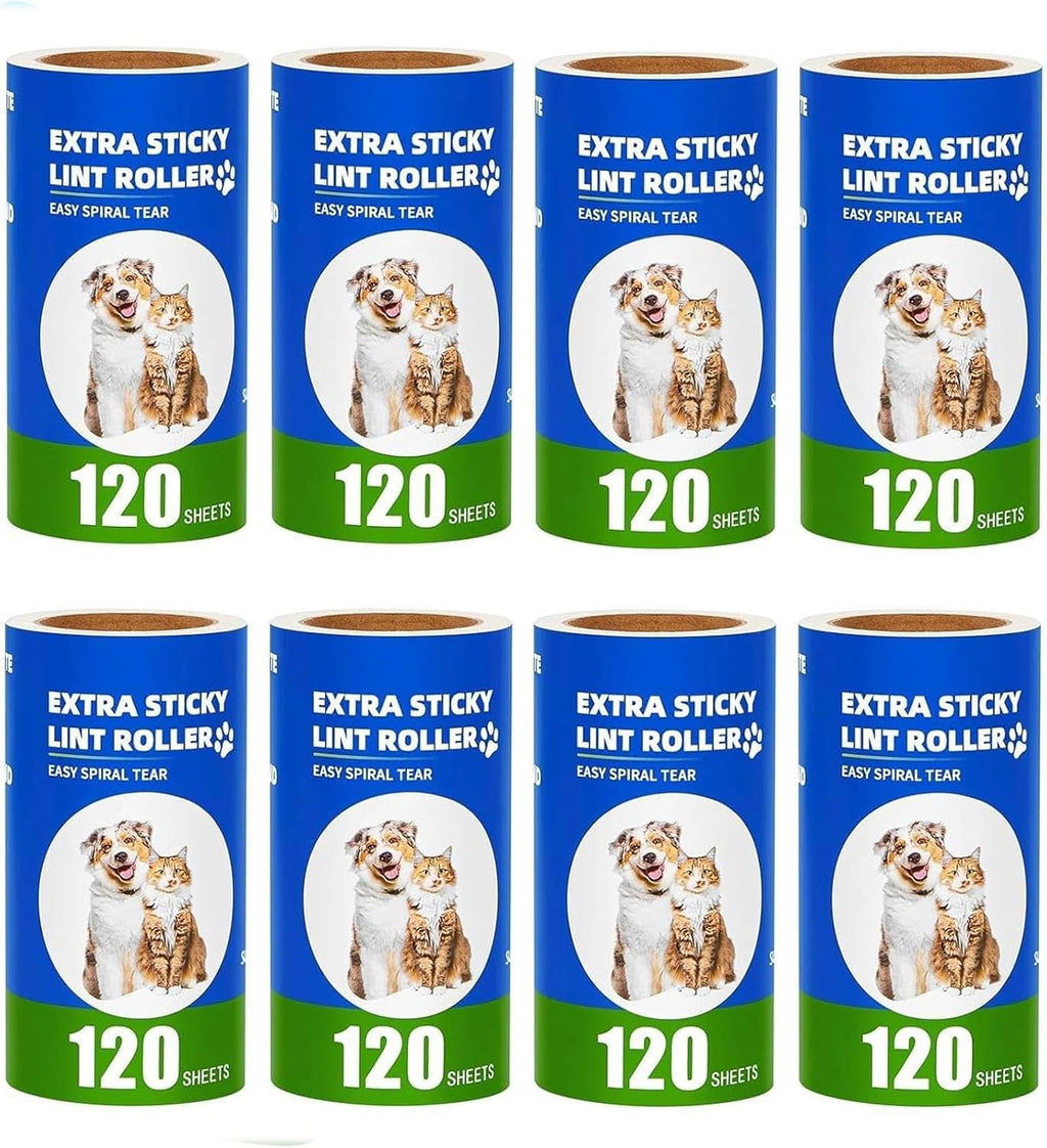 Fusselroller 10 Rollen à 120 Blatt extra stark mit 2 Griffen fuer Kleidung Sofa H