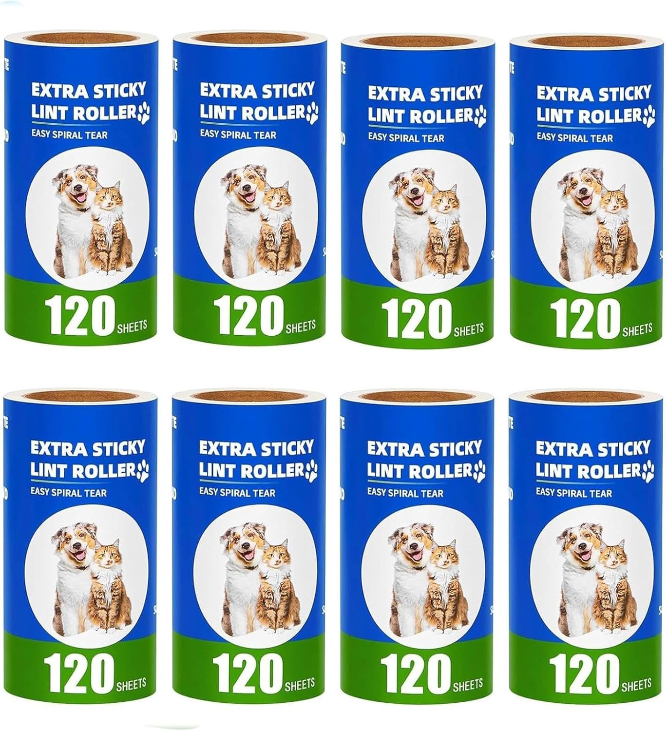 Fusselroller 10 Rollen à 120 Blatt extra stark mit 2 Griffen fuer Kleidung Sofa H
