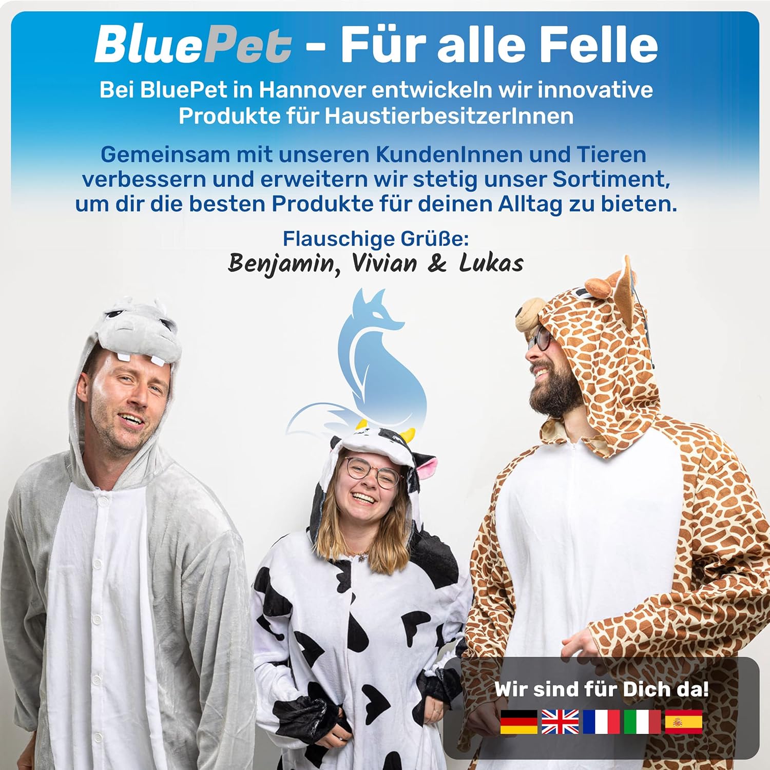 BluePet Tierhaarentferner wiederverwendbar + Mini-Fusselrolle fuer Kleidung