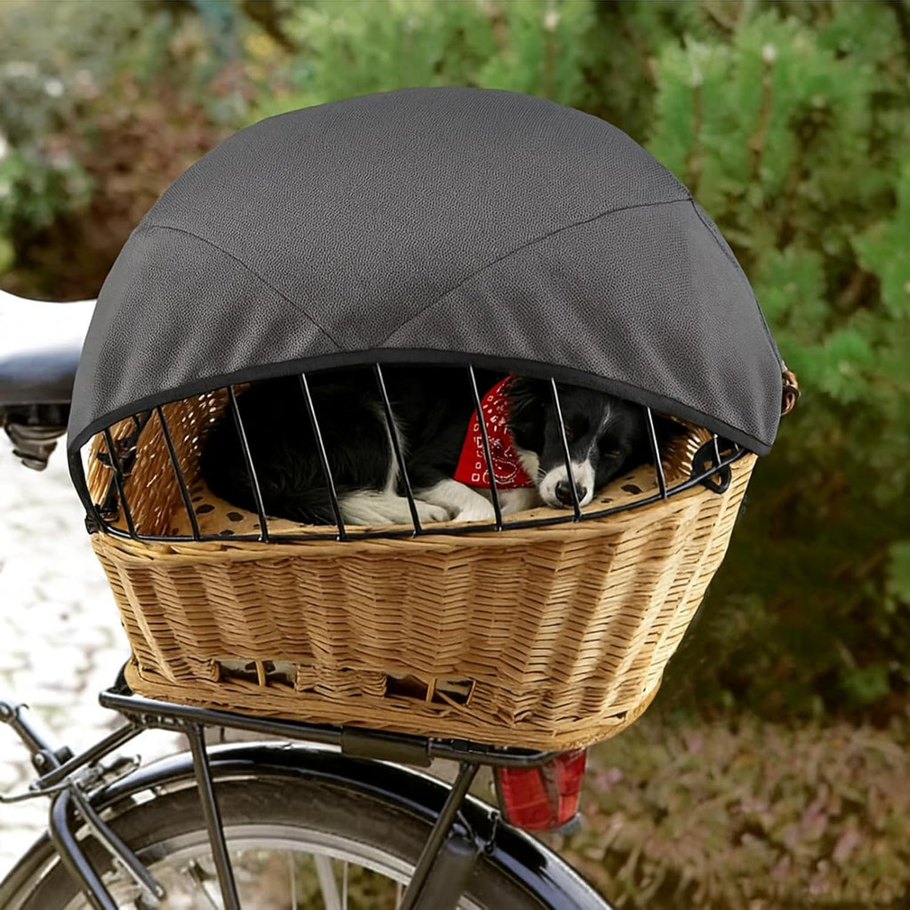 Sonnensegel fuer Fahrradkorb Hunde verstellbar wind- und staubgeschuetzt atmungsak