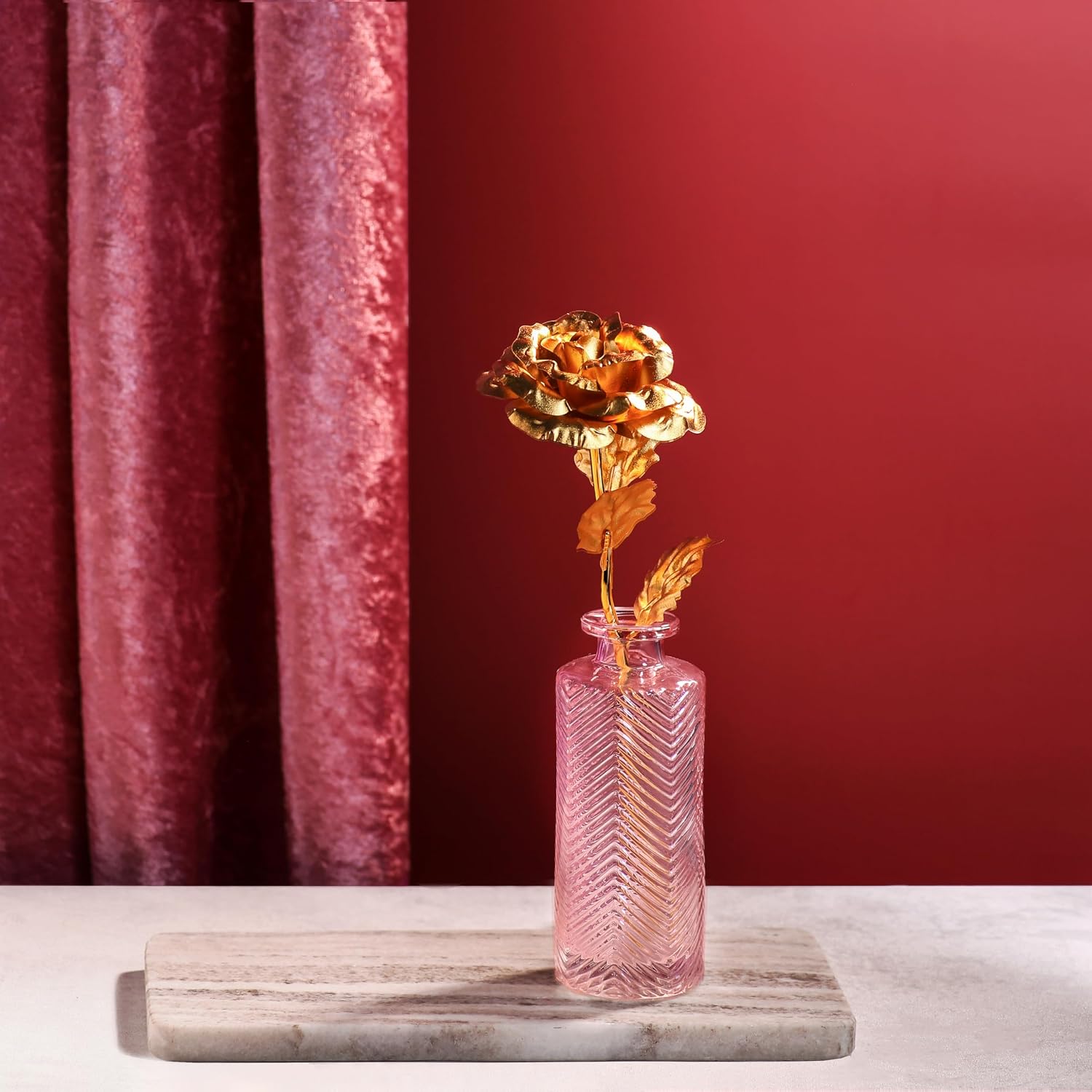 Ewige Gold Rose in Geschenkbox Valentinstag Geschenk fuer Freundin Ehefrau