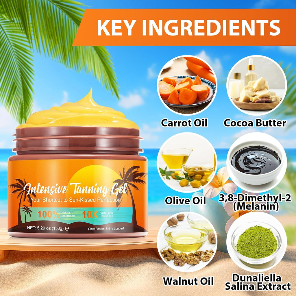 Braeunungsbeschleuniger Creme fuer Sonnenbank und Aussensonne natuerliche Braeun