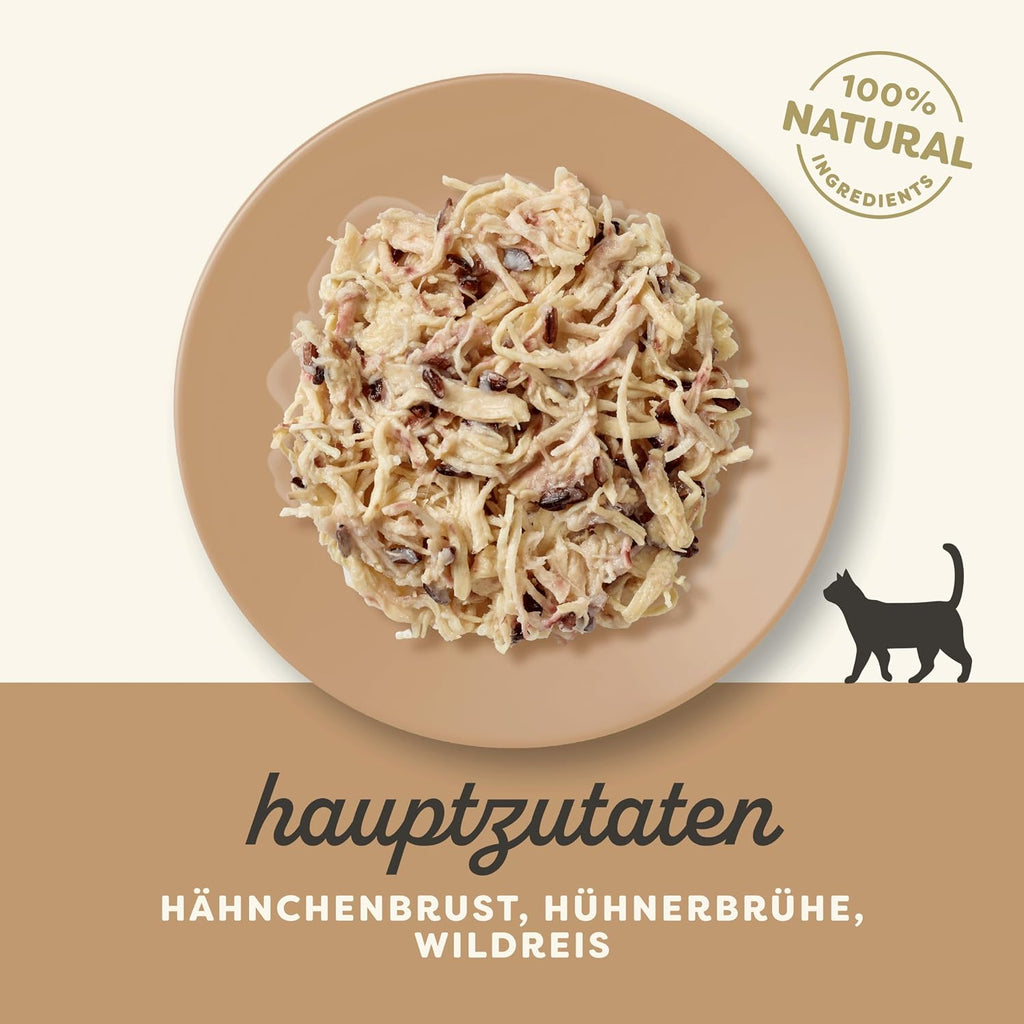 Applaws Katzenfutter Nass Huhn mit Wildreis in Bruehe 12x70g verschiedene Sorten