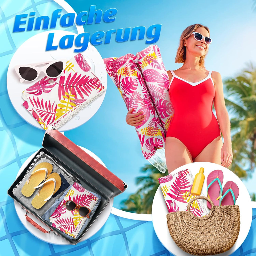 Amteker Luftmatratze Wasserhaengematte XL 4-in-1 Aufblasbar Pool Zubehoer