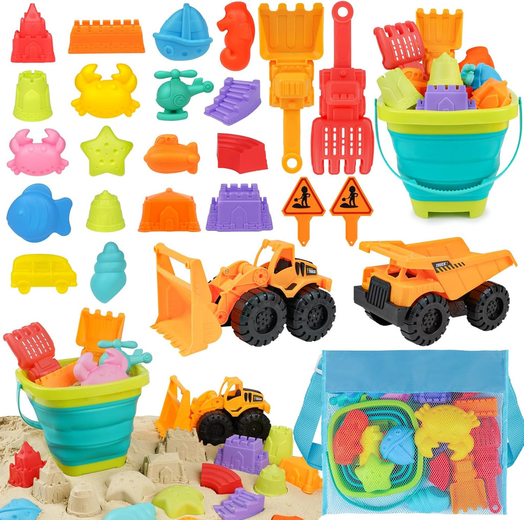 Sandspielzeug 26-teilig Kinder Strand Set mit Eimer Schaufel Foermchen