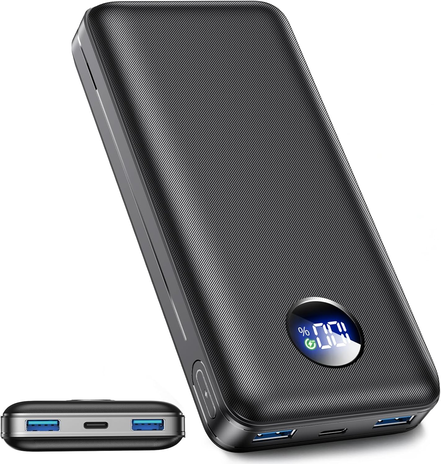 Powerbank 26800 mAh USB-C PD 3.0 QC 4.0 22,5 W Schnellladung schwarz