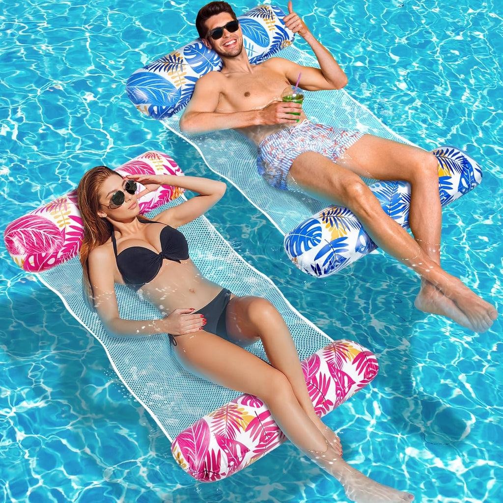 Amteker Luftmatratze Wasserhaengematte XL 4-in-1 Aufblasbar Pool Zubehoer