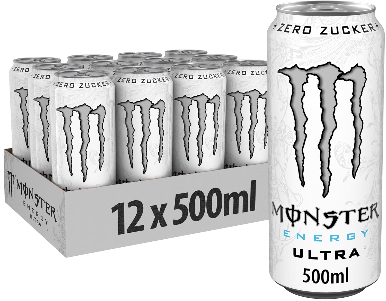 Monster Energy Ultra White Energy Drink 12x500 ml zuckerfrei kalorienfrei