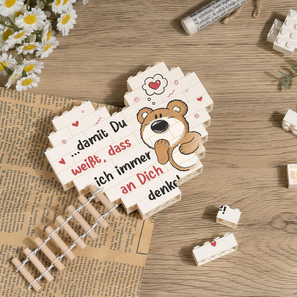Herzdekoration Ich liebe dich Geschenk fuer Paare Valentinstag Jahrestag
