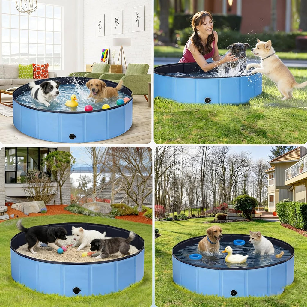 Faltbarer Hundepool 80×20 cm, rutschfestes verdicktes PVC Planschbecken