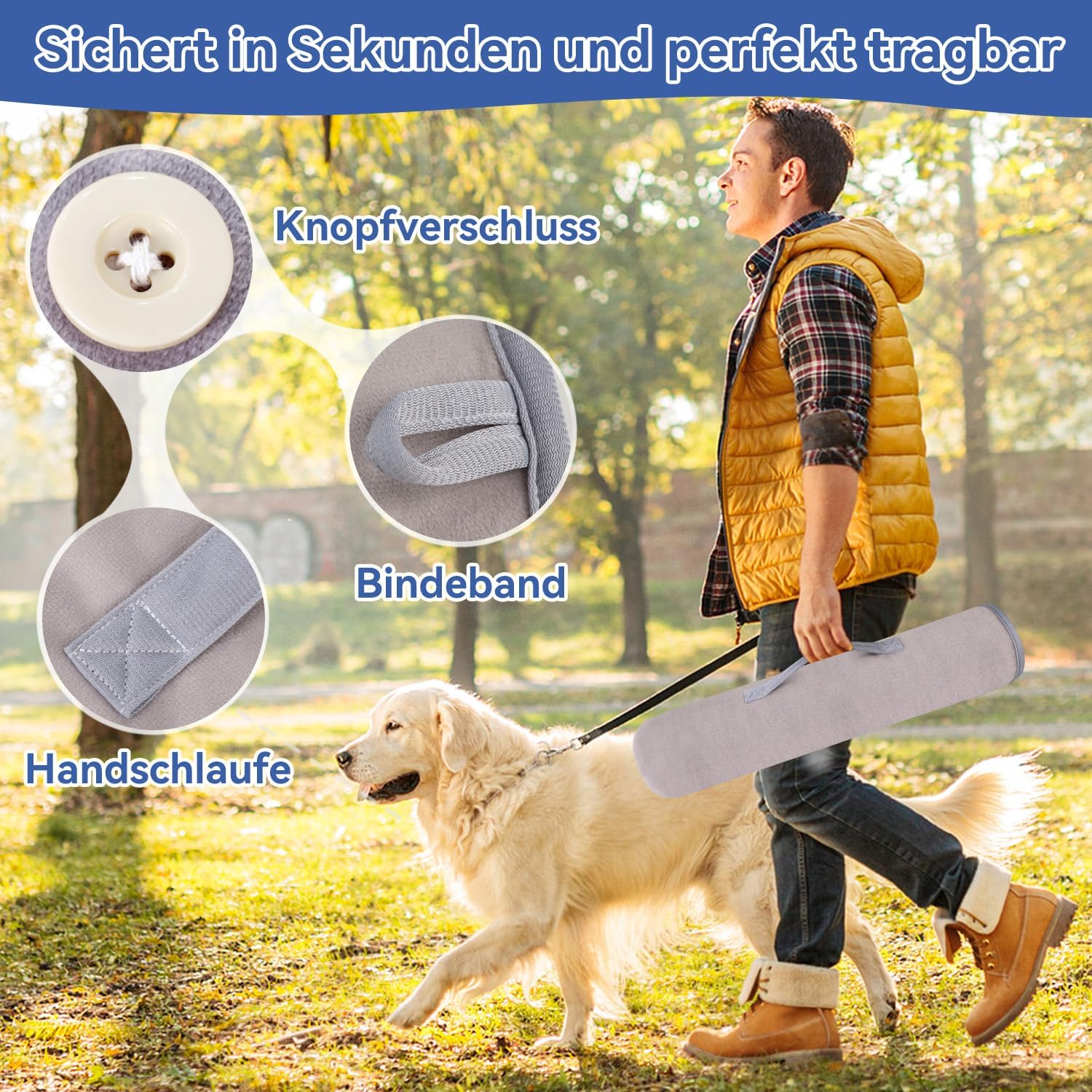 MH MYLUNE HOME Kuehlende Hundedecke 101x152 cm, ultraweich, waschbar, wendbar