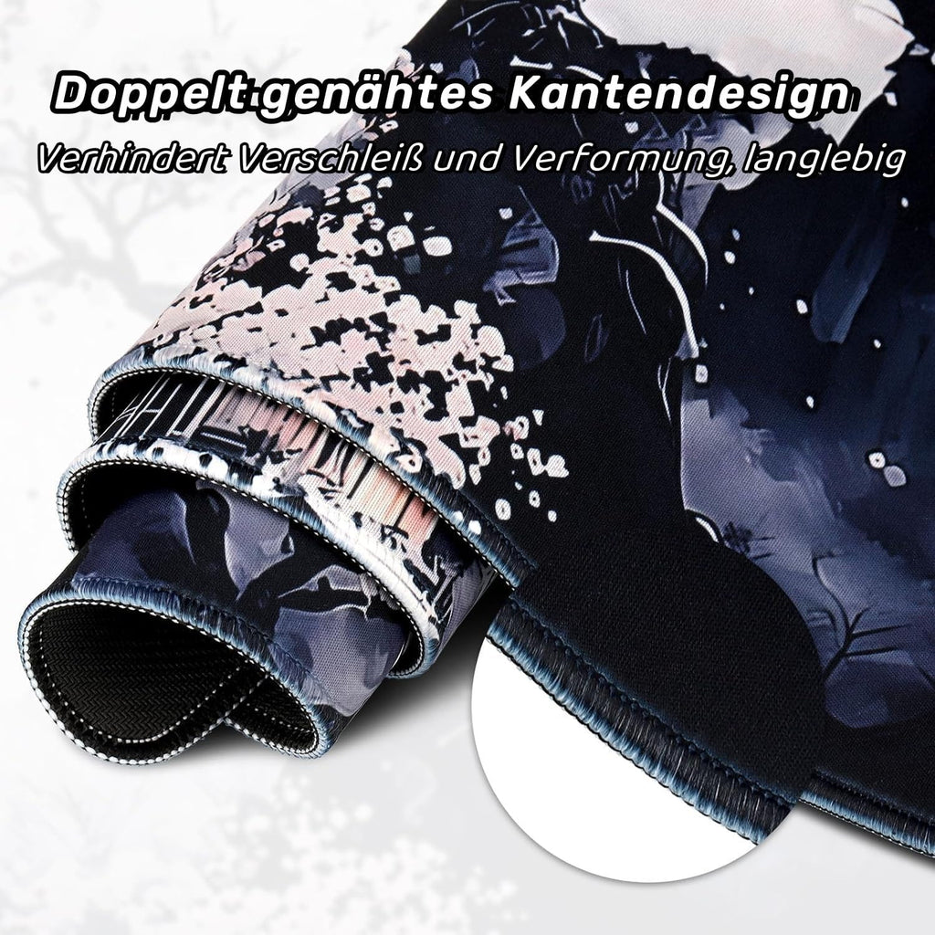 Gaming Mauspad Kirschbluete Weiss gross rutschfest Schreibtisch Matte