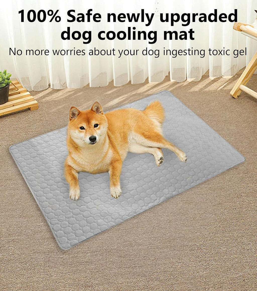 Kuehlmatte fuer Hund und Katze 70x100 cm Waschbar Dunkelbraun selbstkuehlend