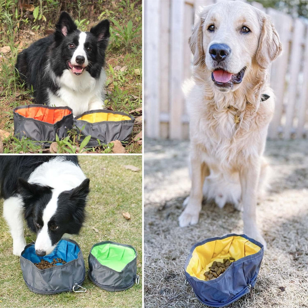 LumoLeaf Reisenapf Hund faltbar + Trink- und Futternapf Set
