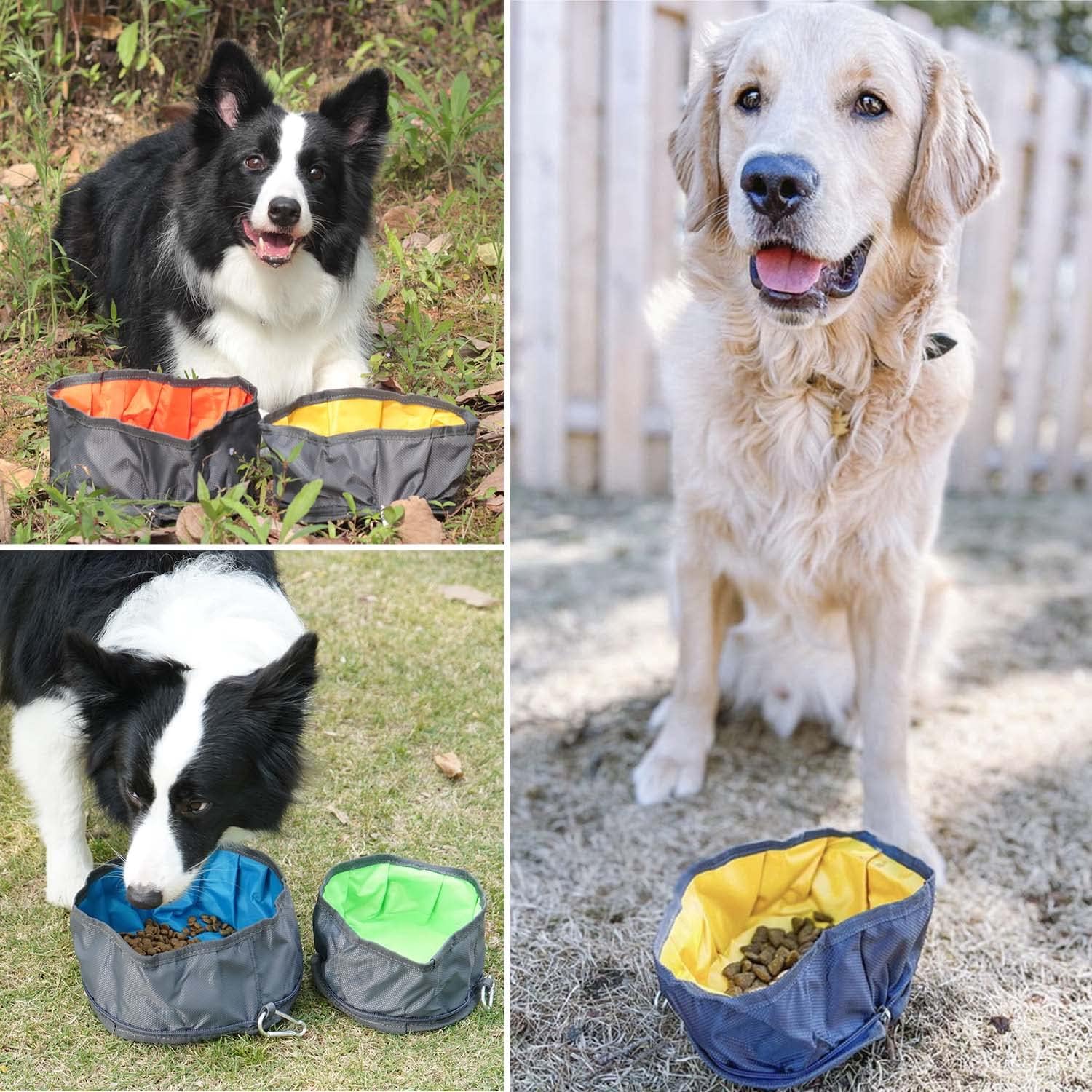 LumoLeaf Reisenapf Hund faltbar + Trink- und Futternapf Set